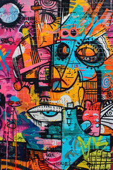  graffiti artwork acrylic bright colors