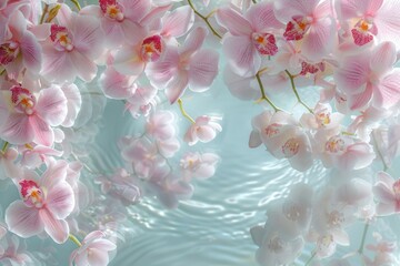 Aufkleber - A beautiful vase filled with many pink flowers