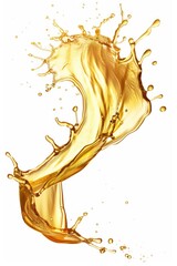 Poster - A close-up shot of a splash of liquid on a white background, suitable for use in scientific or educational contexts