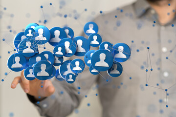Fototapete - internet net and data digital concept