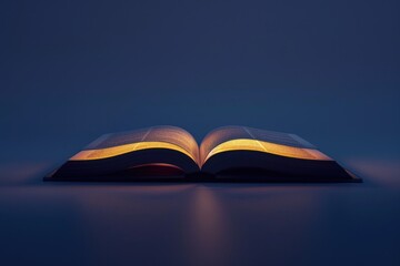 Aufkleber - An open book sitting on a table, perfect for educational or office settings