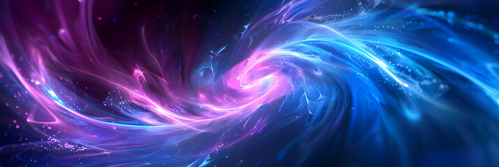Fototapete - Dynamic abstract background in blue and purple Future-focused