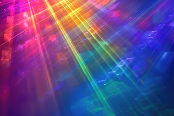 Aufkleber - A single colorful light shines brightly on a black background, great for highlighting or emphasizing important information