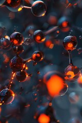 Poster - A cluster of soap bubbles floating in mid-air