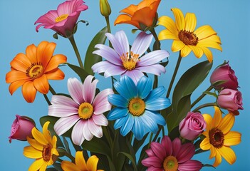 Wall Mural - Colorful Floral Designs for Special Occasions