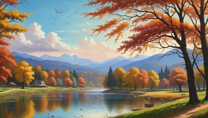 Wall Mural - Nature's Tapestry: A Journey Through the Seasons