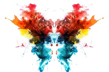 Poster - A beautiful colorful butterfly perched on a white background