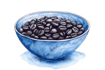 Wall Mural - A warm and inviting bowl filled with freshly roasted coffee beans