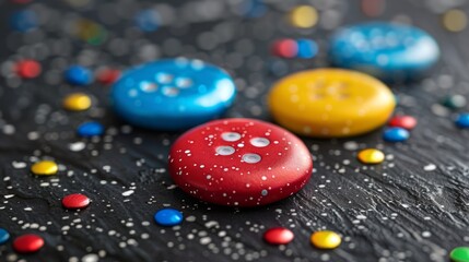 Canvas Print - Colorful Round Candy Close-Up