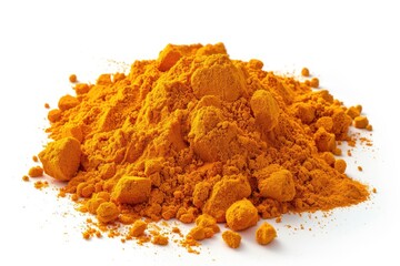 Poster - A pile of vibrant orange powder sits on a clean white surface, awaiting use or examination