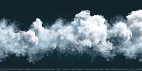 Poster - A collection of fluffy white clouds drifting through the sky