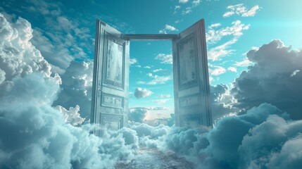 Canvas Print - Heavenly Gateway to the Clouds