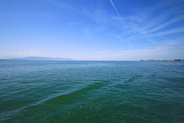 Wall Mural - Boating, sailing on Lake Constance, panoramic view