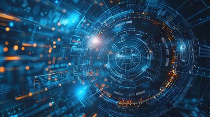 Poster - Abstract Futuristic Technology Background