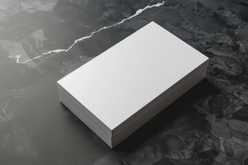 Sticker - A small white box sitting on top of a table