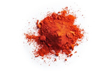 Poster - A compact amount of bright red powder sits on a clean and pure white surface, perfect for use in various contexts such as science experiments or creative projects