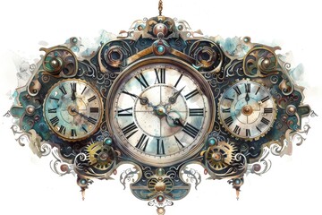 Poster - A close-up view of intricate clock gears and mechanisms
