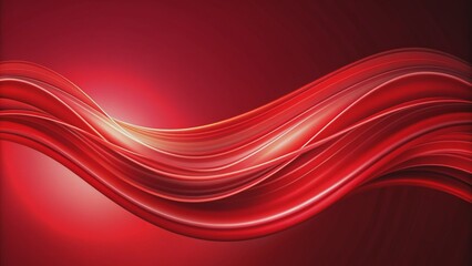 Poster - Vibrant red wave vector background illustration featuring undulating curves and flowing lines, perfect for adding dynamic energy to digital projects, websites, and advertising campaigns.