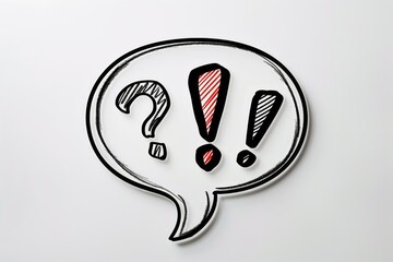 Aufkleber - Illustration of a question mark in a speech bubble, often used to represent uncertainty or inquiry
