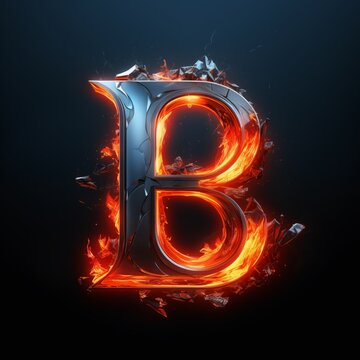 Three-dimensional letters B