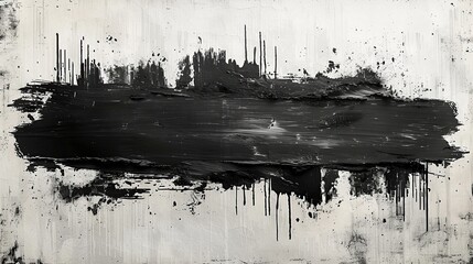 Canvas Print - Black Abstract Art Painting