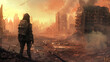 © bvbflo1 - Post-apocalyptic survivor in a ruined cityscape