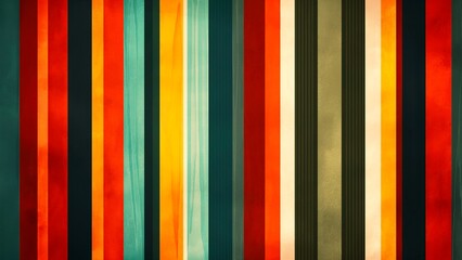 Wall Mural - Abstract Retro Vertical Stripes with Gradient and Texture Effects