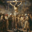 © Image Alchemy - easter, crucifixion of jesus christ. AI generativ, Generative AI