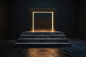 Poster - A dimly lit room with a single light source, often used for ambiance or creating a cozy atmosphere