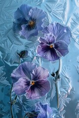 Poster - A close-up view of colorful flowers arranged in a glass vase, suitable for use in still life photography or as a decorative element