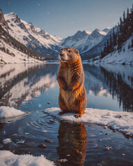 Wall Mural - Alpine Marmot