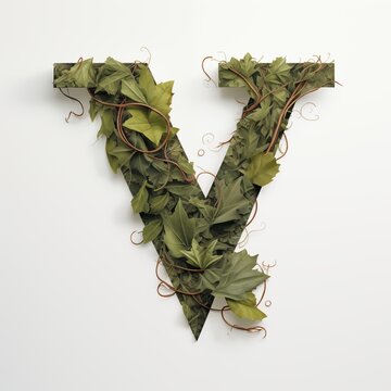 Three-dimensional letters V