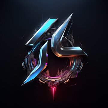 Three-dimensional letters JS