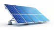 © Preeyanuch - A modern solar panel array stands on a white background, showcasing clean and renewable energy technology for sustainable power generation.