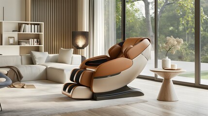 Wall Mural - 59. a premium quality massage chair with an ergonomic design