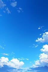 Wall Mural - title: simple mobile wallpaper featuring white clouds in a blue sky background. ideal for creating a