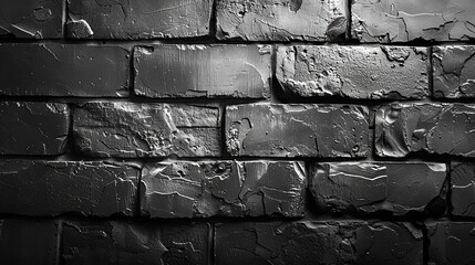 Poster - Black Brick Wall Texture