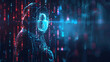 © CNISAK - a Hooded Hacker Figure and a Glowing Lock Icon, Dark Web of Cybercrime Threats and the Crucial Role of Security Measures concept