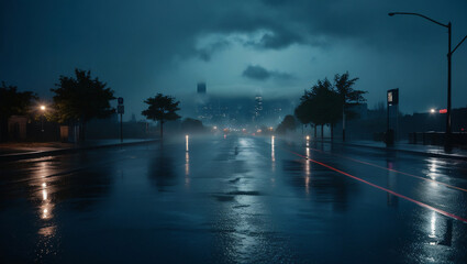 Canvas Print - time lapse of traffic in the city