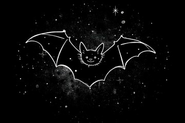 Sticker - halloween background with bat made by midjourney