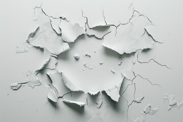 Poster - A smiley face painted on white paint, perfect for brightening up any space or adding a touch of whimsy to a design