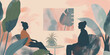 © Andres Mejia - Two women discussing during therapy session with plants