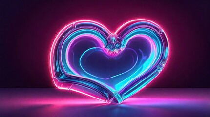 Poster - glowing heart