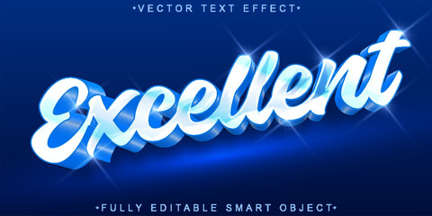 Poster - Excellent Rich Blue Vector Fully Editable Smart Object Text Effect