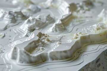 Canvas Print - military map, micro terrain, interface, white, technology, ,