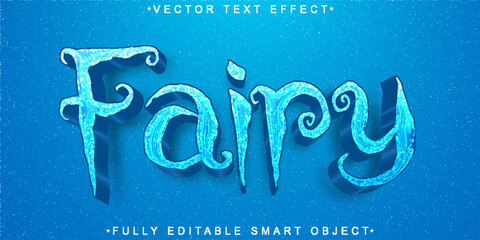 Poster - Blue Fairy Vector Fully Editable Smart Object Text Effect