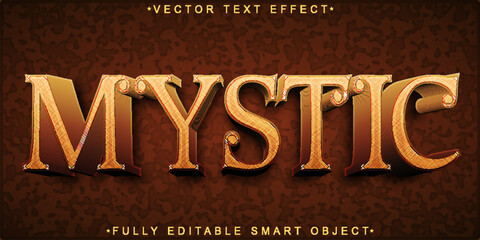 Poster - History Golden Mystic Vector Fully Editable Smart Object Text Effect