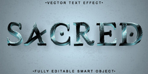 Poster - Dark Golden Sacred Vector Fully Editable Smart Object Text Effect