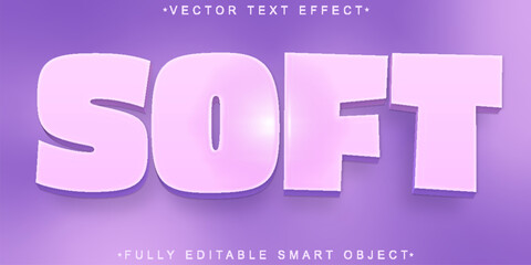Poster - Cartoon Soft Vector Fully Editable Smart Object Text Effect
