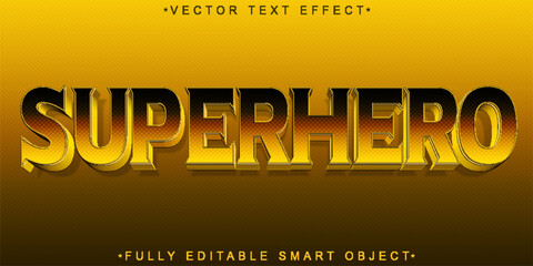 Poster - Super Hero Vector Fully Editable Smart Object Text Effect